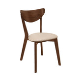 Coaster Kersey Dining Side Chairs with Curved Backs Beige and Chestnut (Set of 2) Model 103062